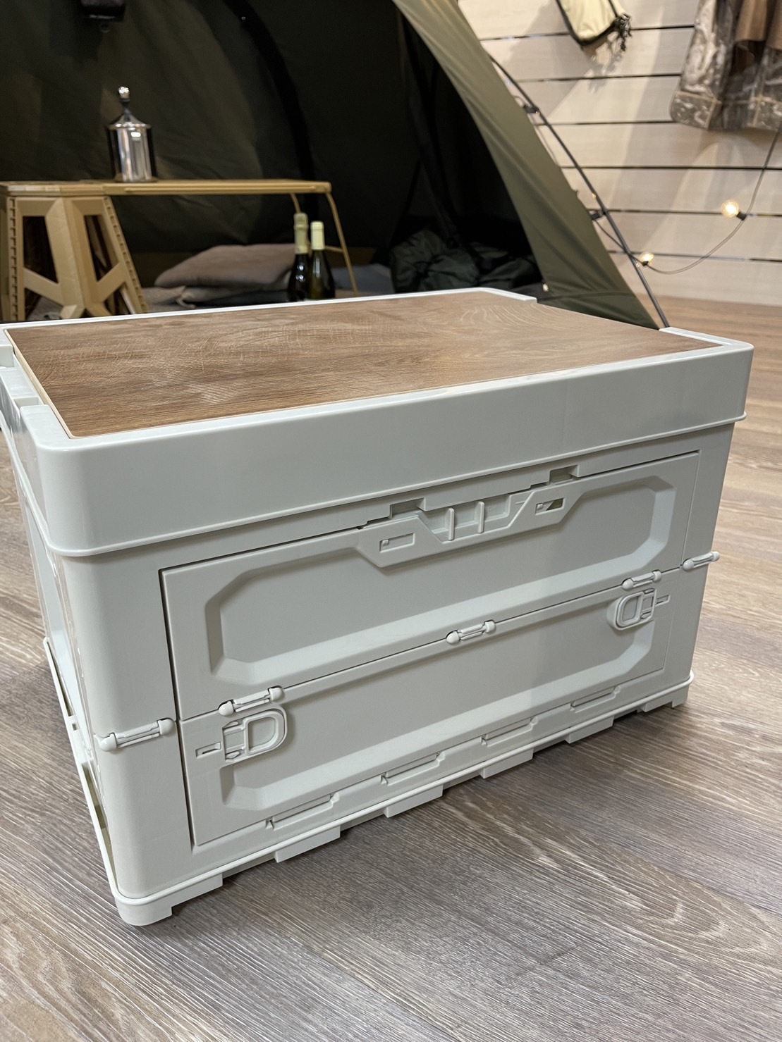 【野式原品】-四開木蓋摺疊收納箱