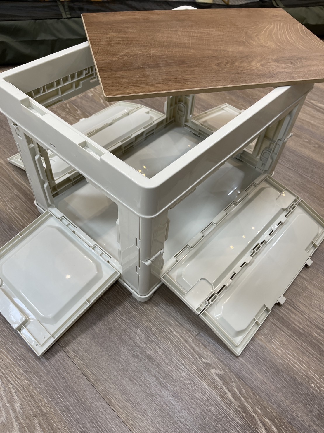 【野式原品】-四開木蓋摺疊收納箱