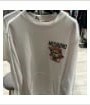 [S] MOSCHINO BEAR FROM FRAME PRINT SWEATSHIRT,WHITE, DT1717-0427-1001 (SM426)