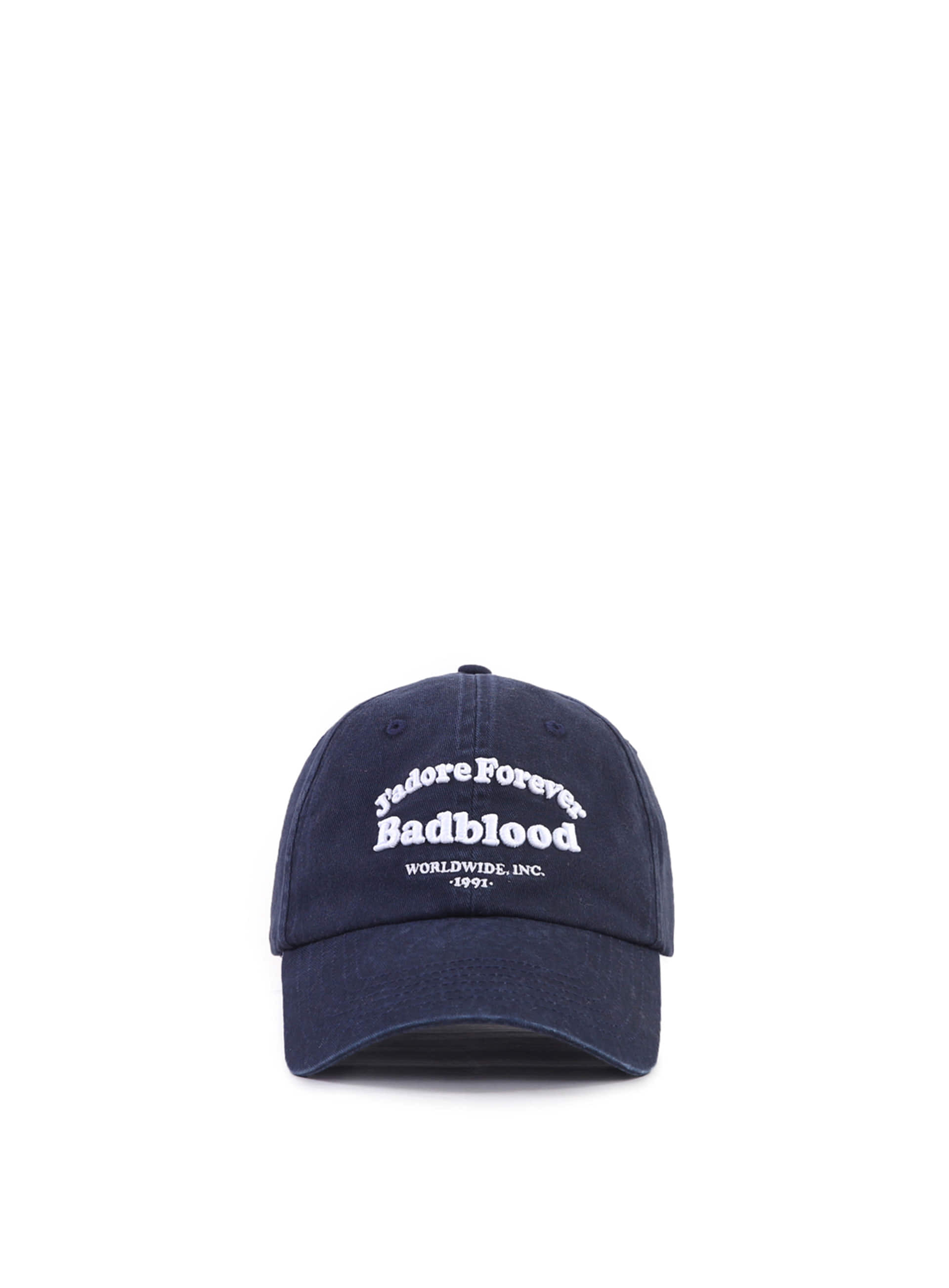 │BADBLOOD│ Bad bold logo ball cap navy w-hat24-021 Badblood Bad bold logo ball cap Navy – BBGSHOPHK