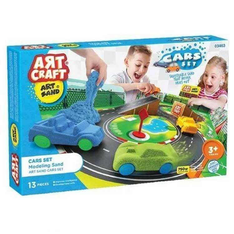 Dede Kinetic Sand - ART CRAFT CARS SET MODELLING SAND 750G