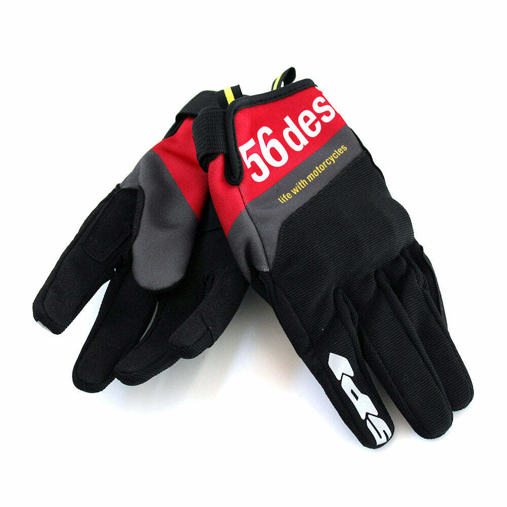 56DESIGN x SPIDI 聯名款騎士手套，LIFE WITH MOTORCYCLE標語與高彈性布料