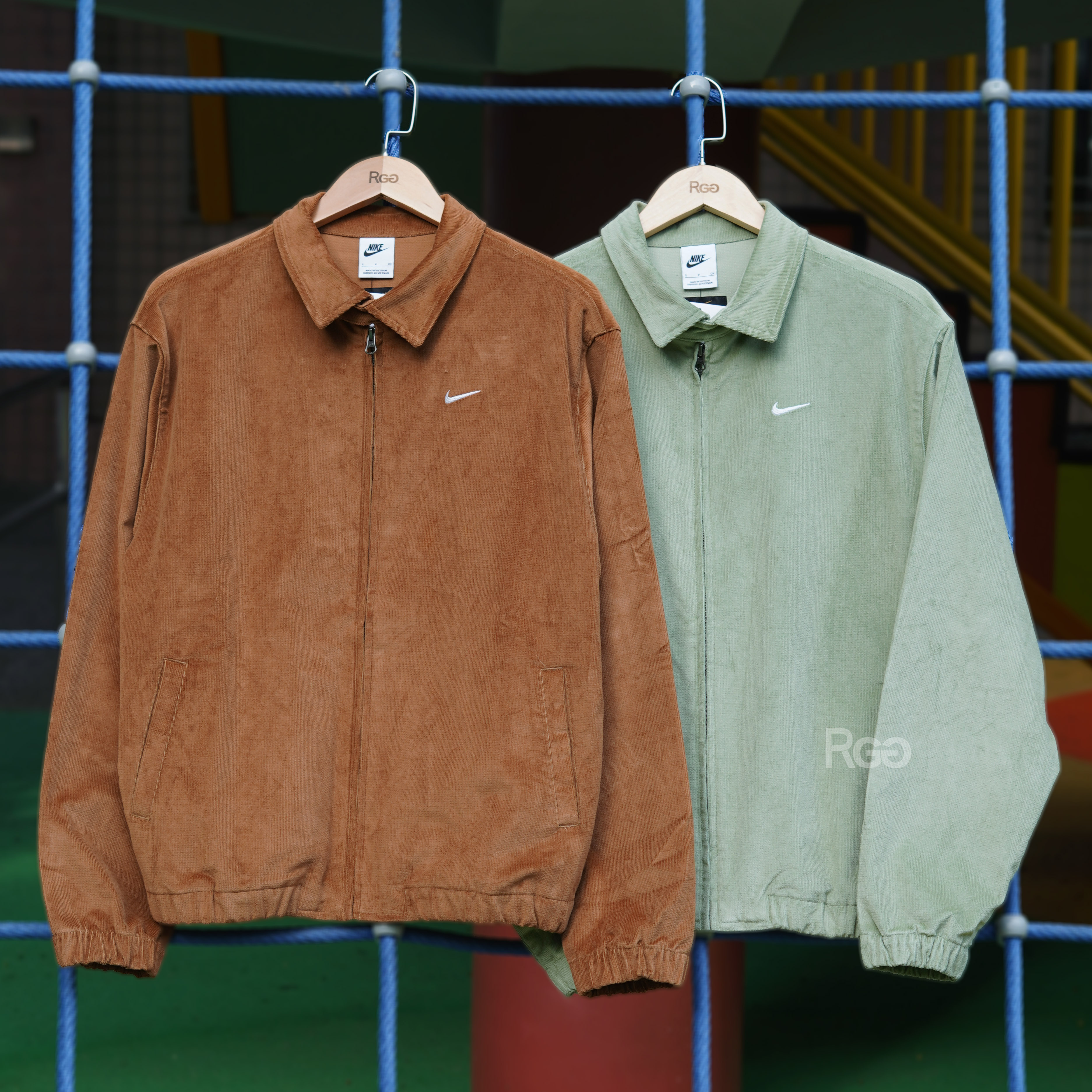 Nike Life Harrington 單勾 燈芯絨 立領外套 (DX9071)