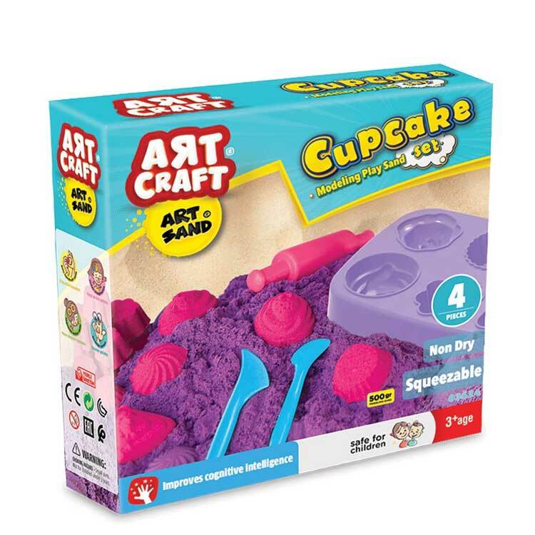 Dede Kinetic Sand - ART CRAFT 500G CUPCAKE MODELLING PLAY SAND SET