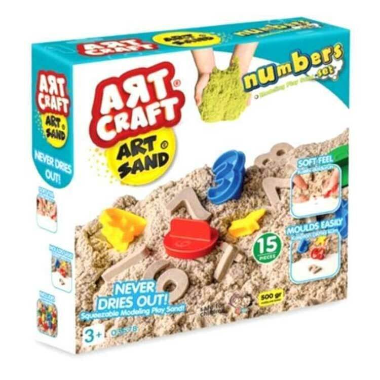 Dede Kinetic Sand - ART CRAFT 500G NUMBERS MODELLING PLAY SAND SET