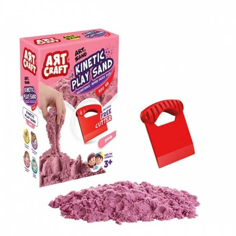 Dede Kinetic Sand - ART CRAFT PINK 500G ACCESSORIES MODELLING PLAY SAND SET