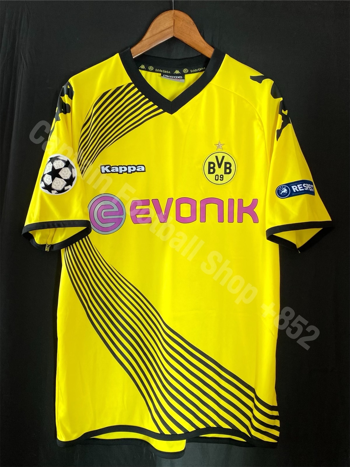 Borussia Dortmund 2011-2012 UEFA CL Home match worn issue shirt #27 SANTANA