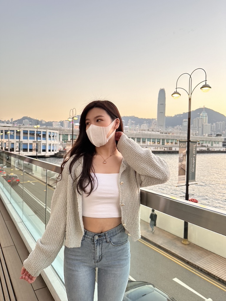 小清新 < 2Ways窩夫格紋短版上衣 >