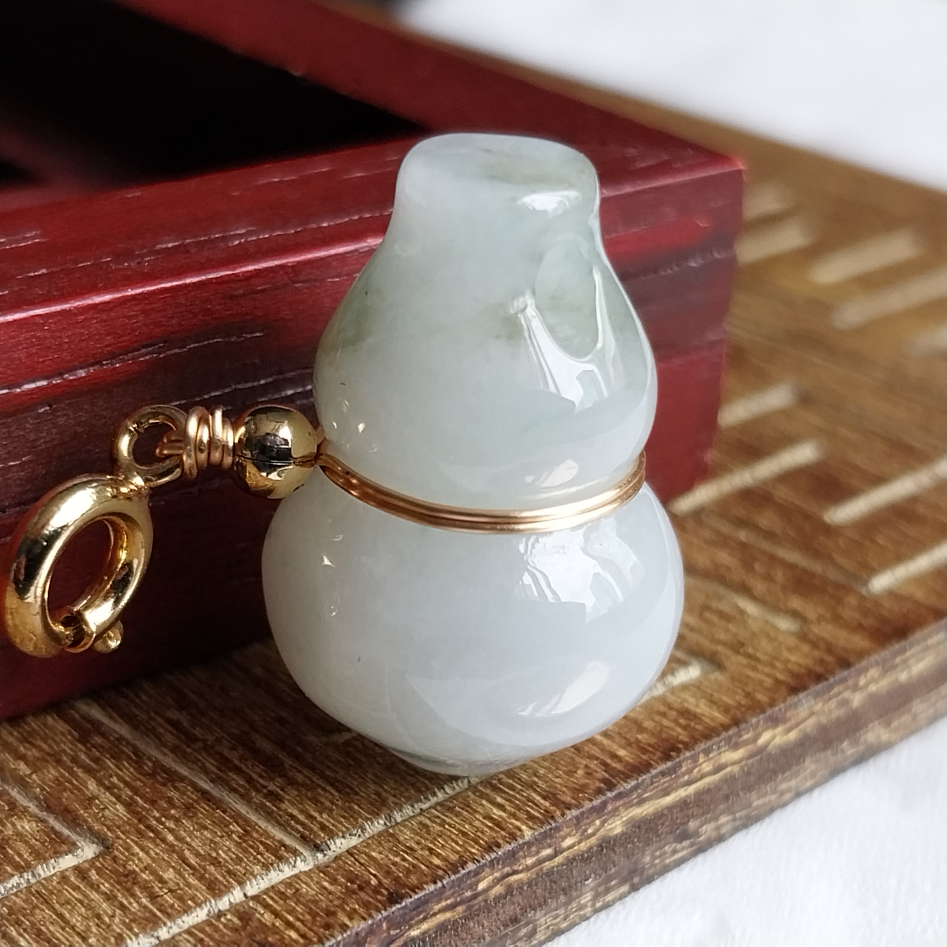 J1991 鑲14K立體葫蘆吊墜