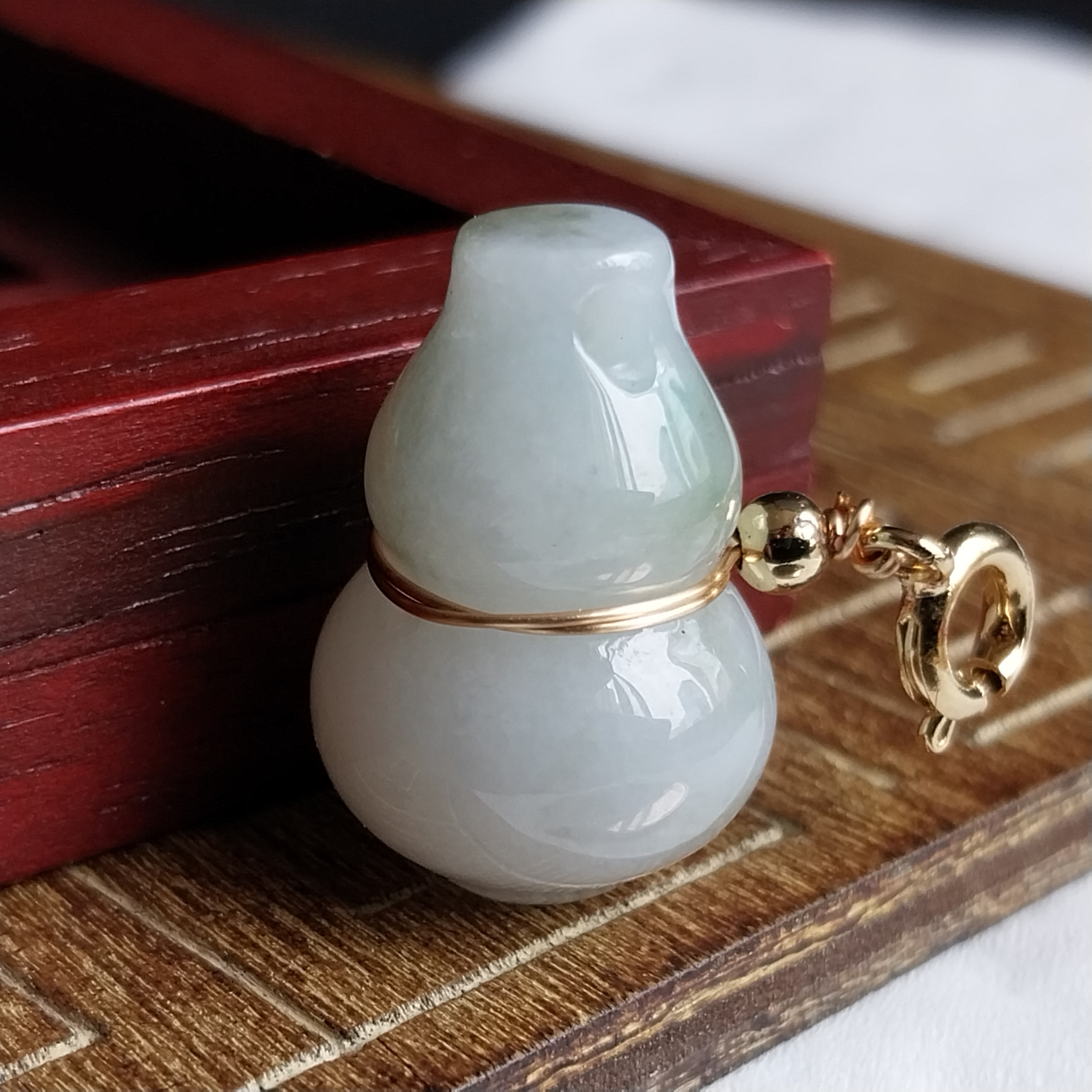 J1991 鑲14K立體葫蘆吊墜