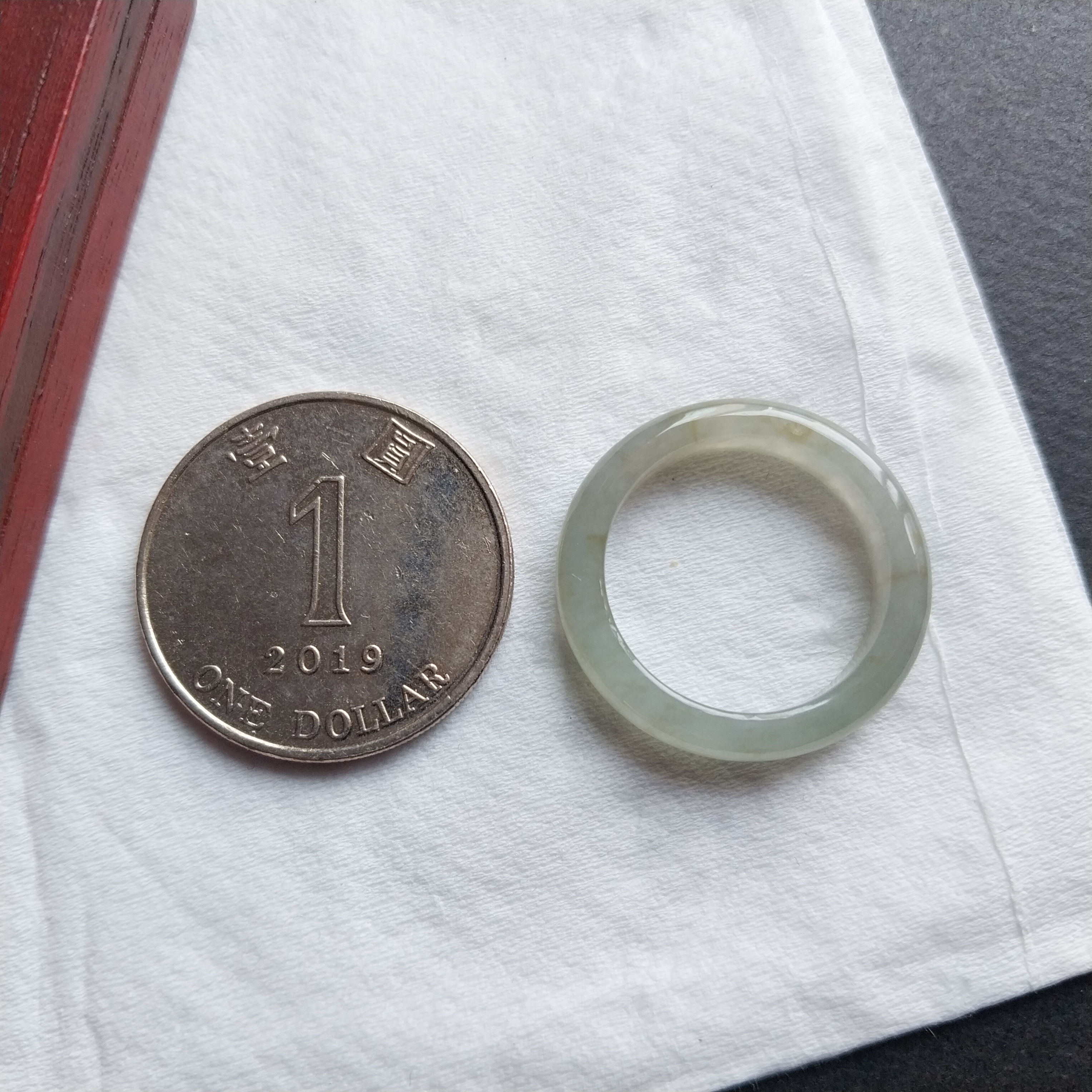 J2117 冰晴水綠介指環 (18.3mm內直徑)