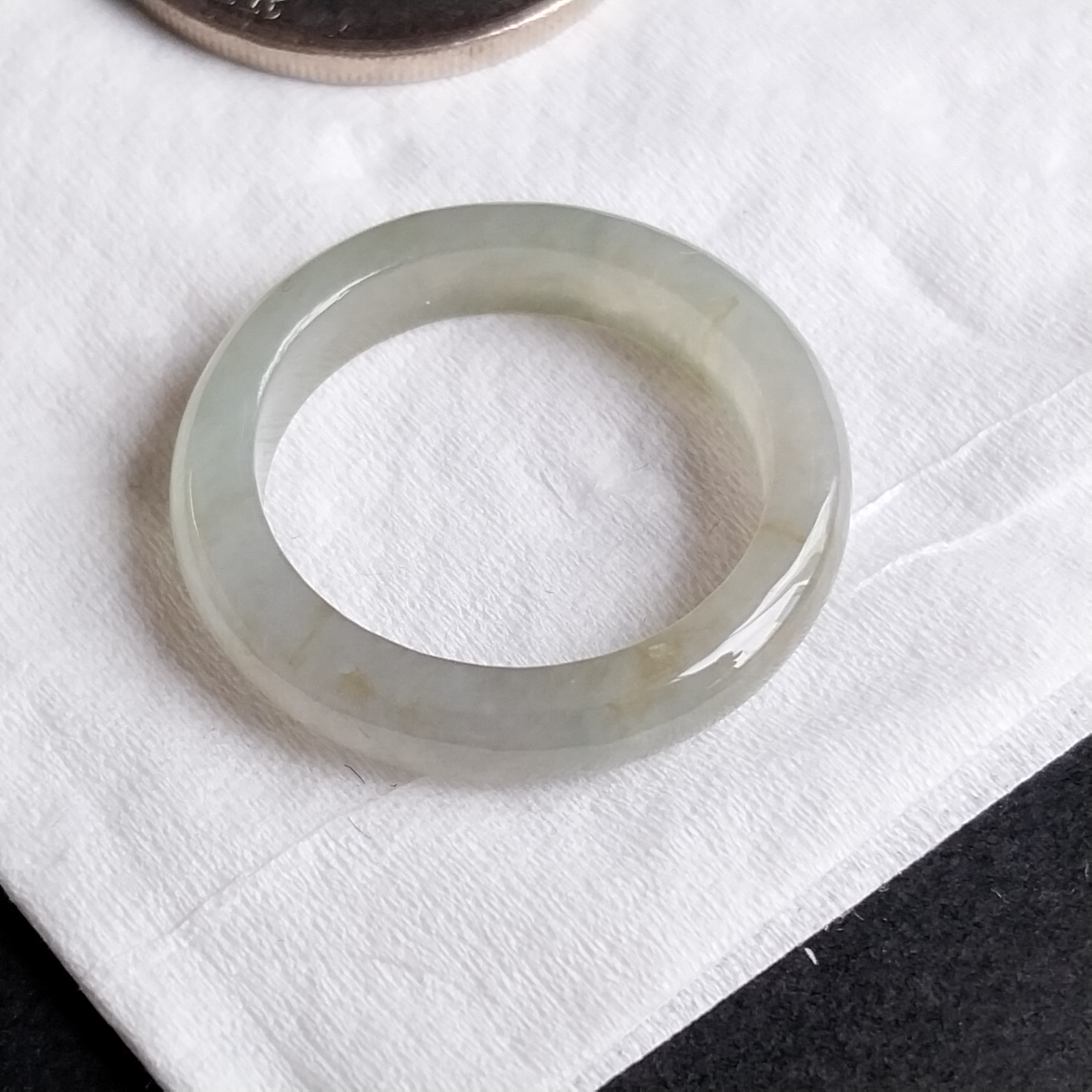 冰晴水綠介指環 (18.3mm內直徑), 天然翡翠A玉, 緬甸玉, Jade, Jadeite