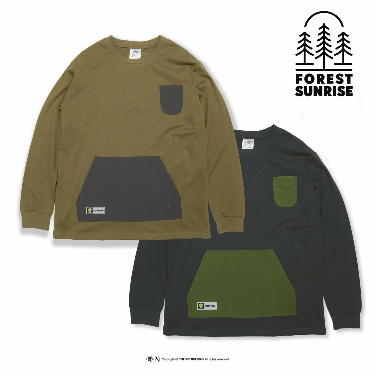 KID ® 日昇拼接長T