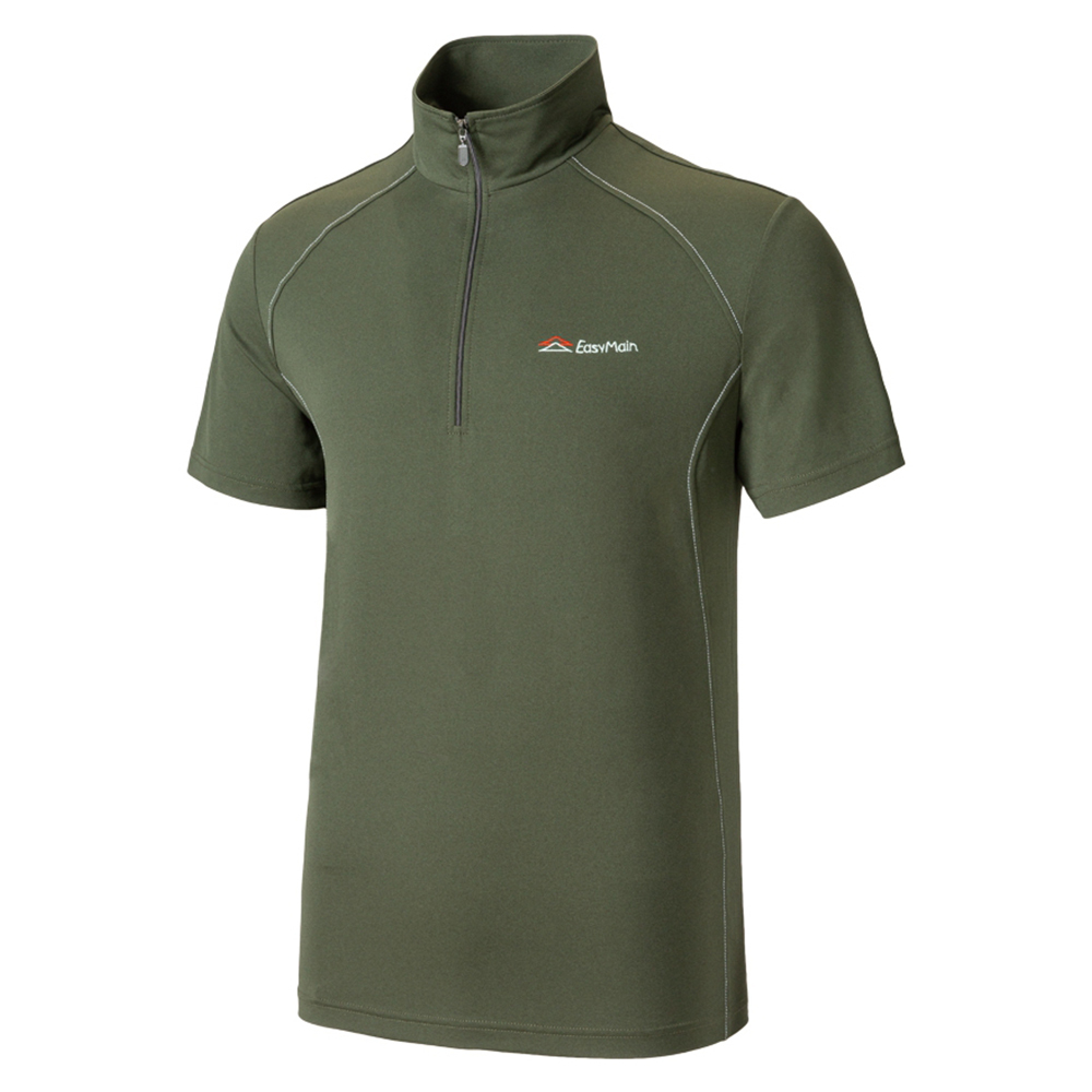 EasyMain 衣力美 SE22009 抗菌防曬棉感排汗短袖衫 男款 (2色) 排汗快乾/舒適透氣/修身/登山健行/休閒 10EMS22009