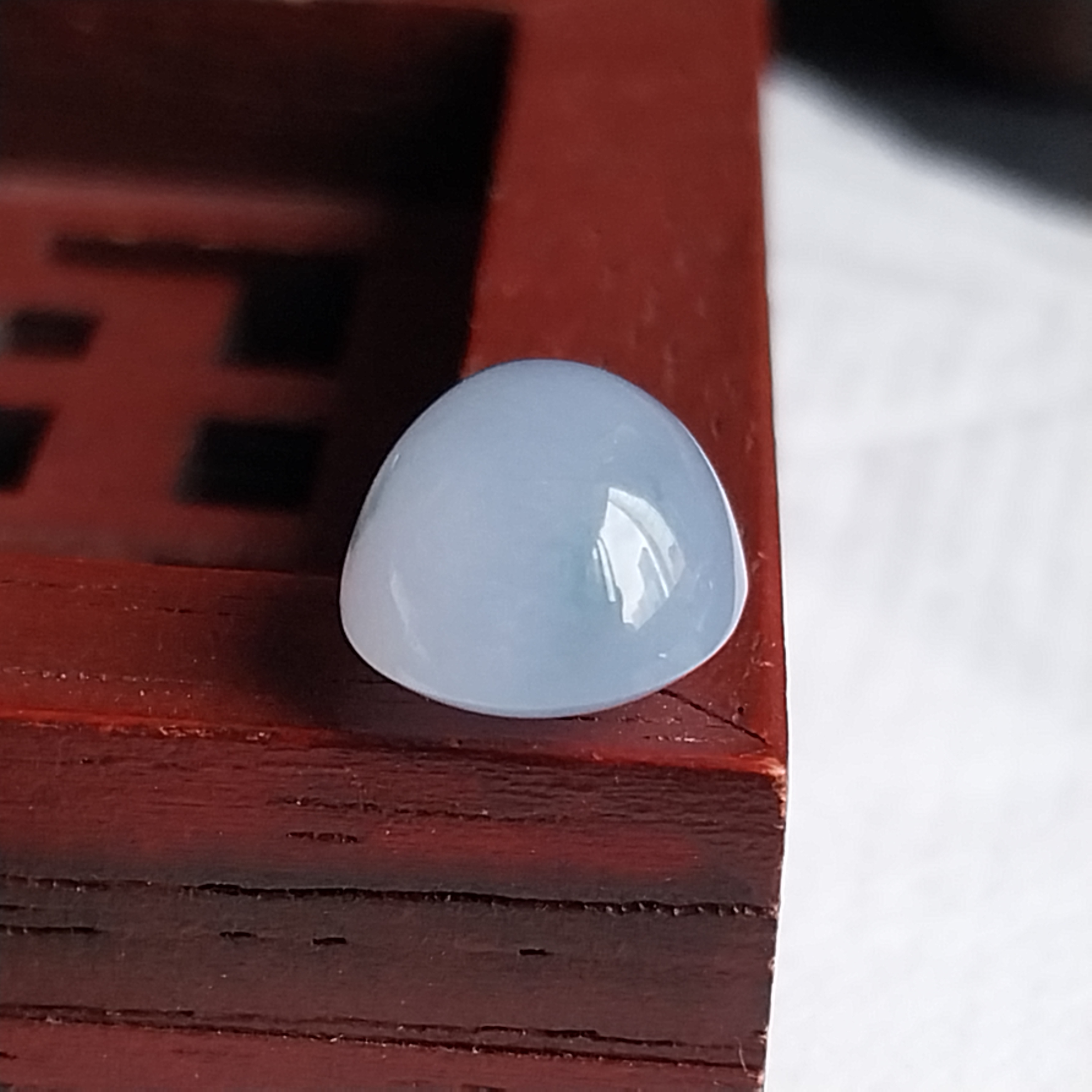 J1051 冰紫飄綠旦戒面