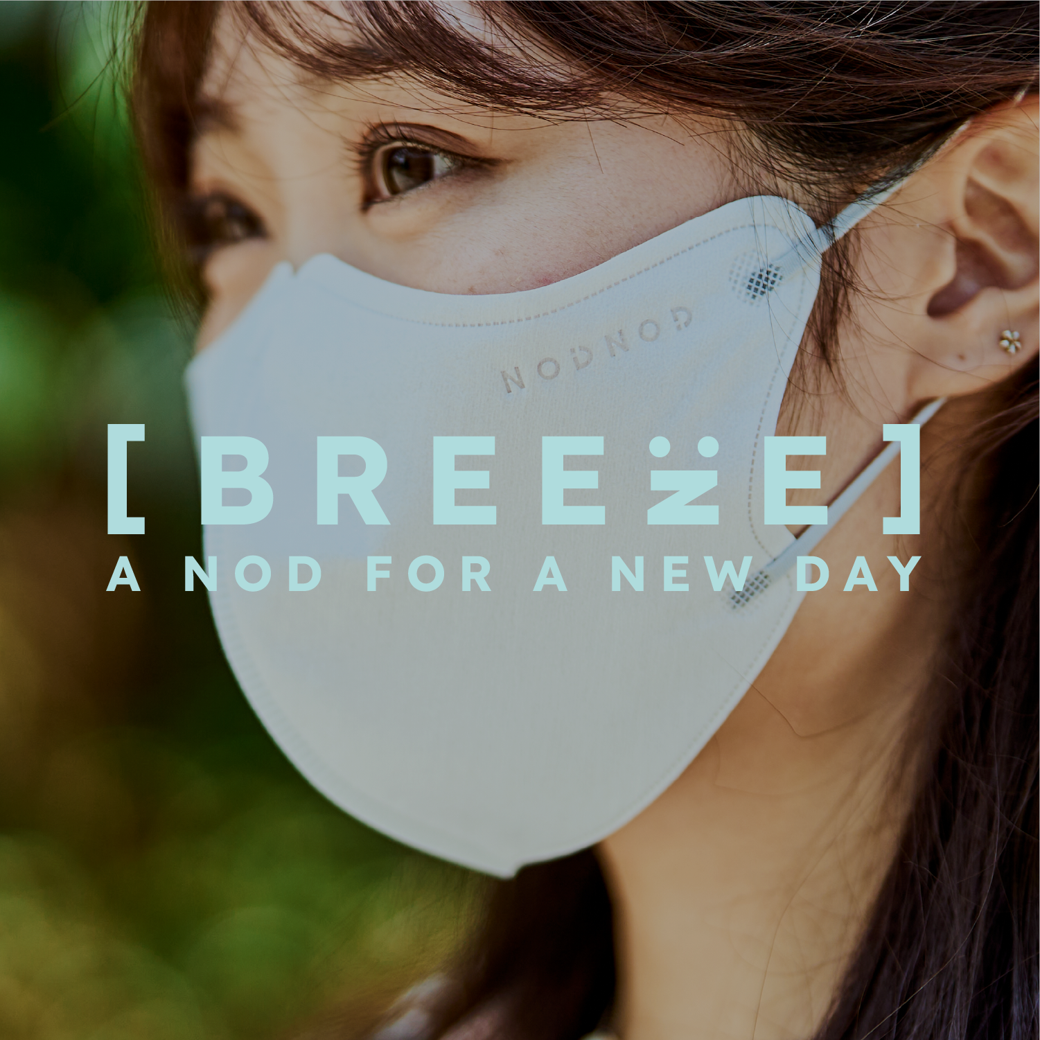 A Nod for Breeze // 3D 摺疊防護口罩 （淺薄荷 & 淺紫）- M/L碼