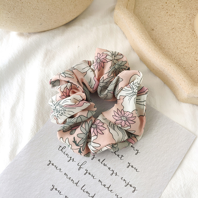 法式春夏雪紡皺布大橡根圈