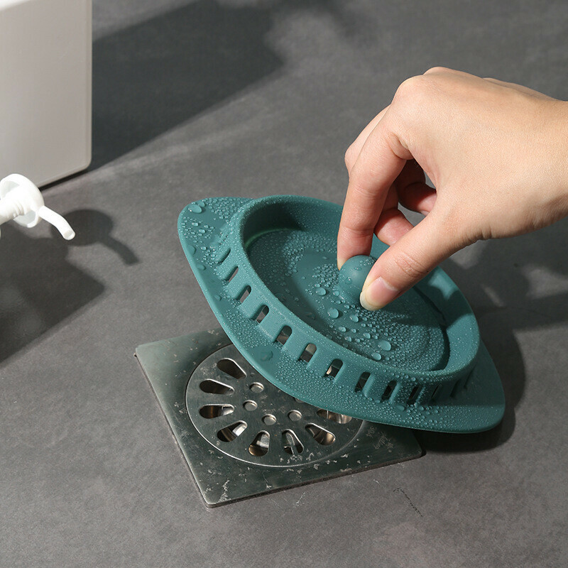 「防臭防堵防蟲」矽膠按壓式排水過濾漏蓋 1套3個