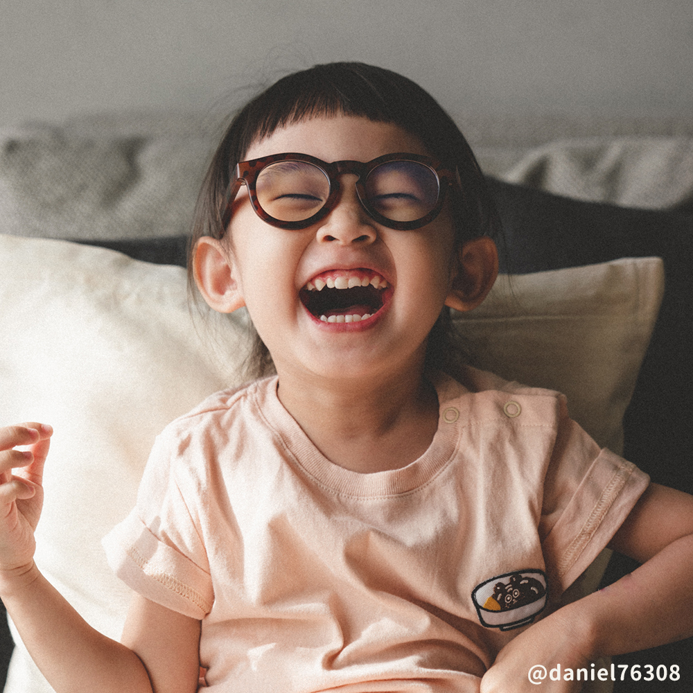 AENI iLO兒童濾藍光眼鏡4-7y 焦糖琥珀