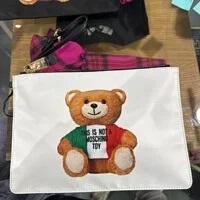 [S] MOSCHINO ITALY BEAR POCHETTE,WHITE, 667110860575 (SM430)