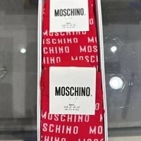 [S] MOSCHINO ALL OVER LOGO LETERRING PRINTSOCKS,RED, SKT3414-8202-1130 (SM432)