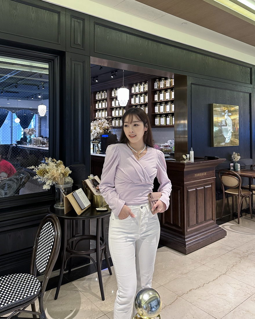 LINALINA俐落美型百搭刷色彈力小直筒牛仔褲-俐落白S-L