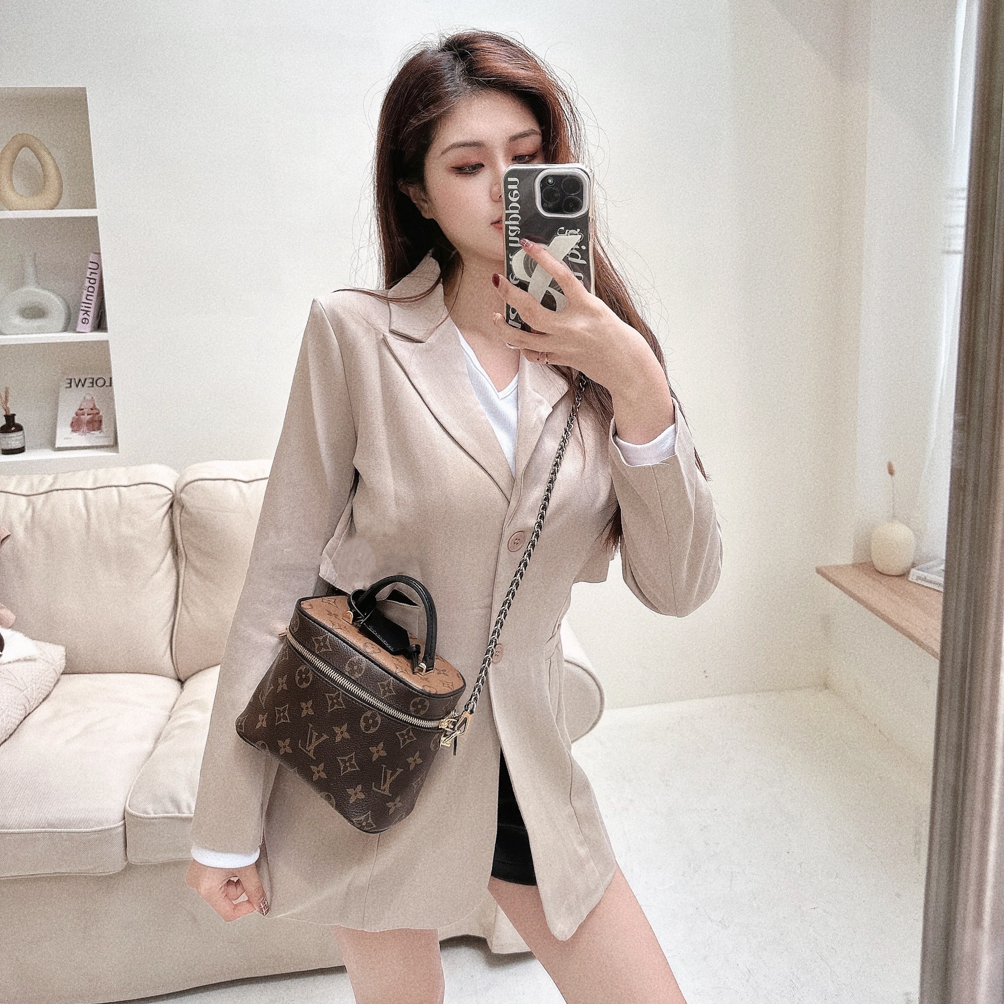 質感挖腰A字西裝洋裝/三色