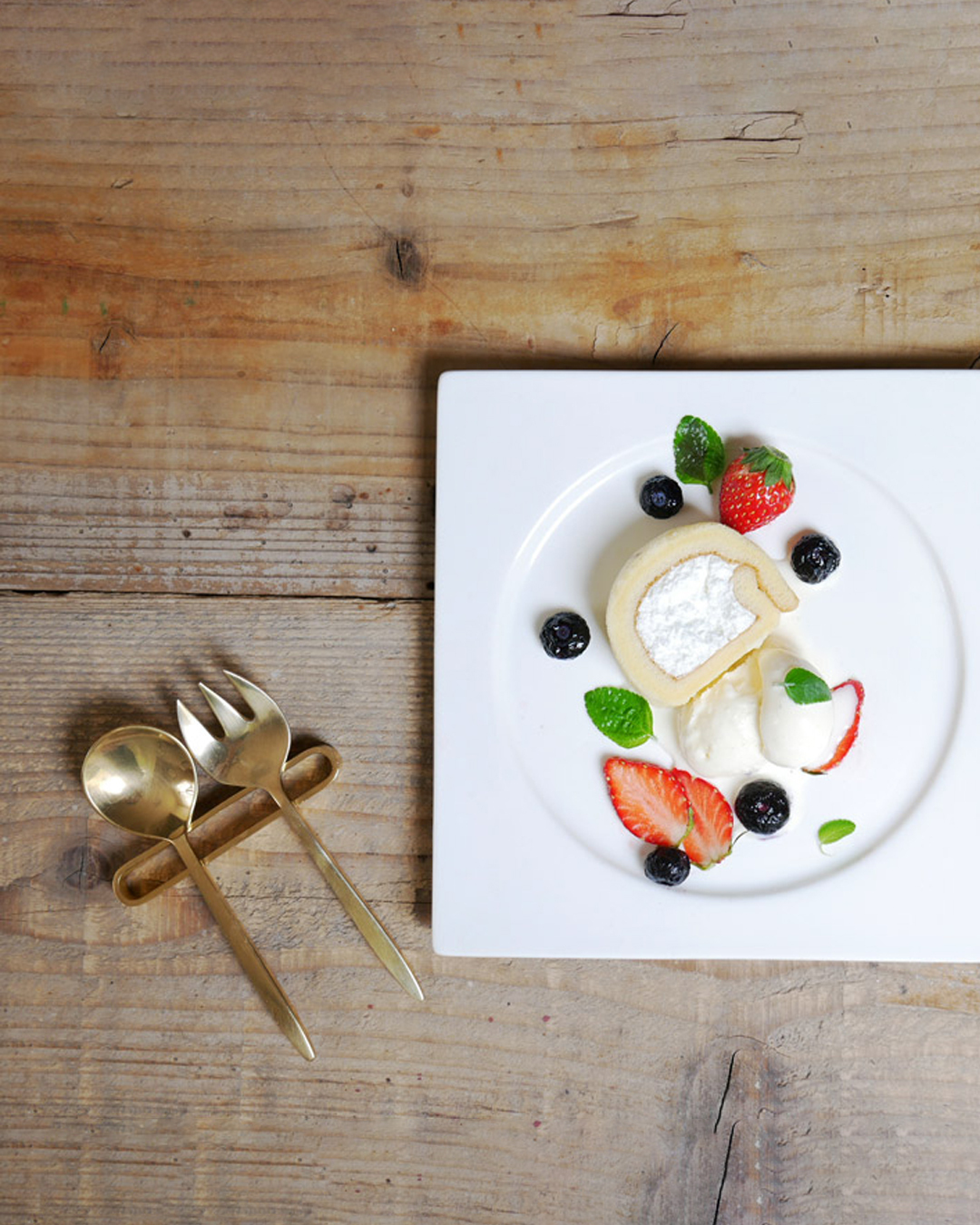 Horn Please Brass Dessert Fork｜shesay