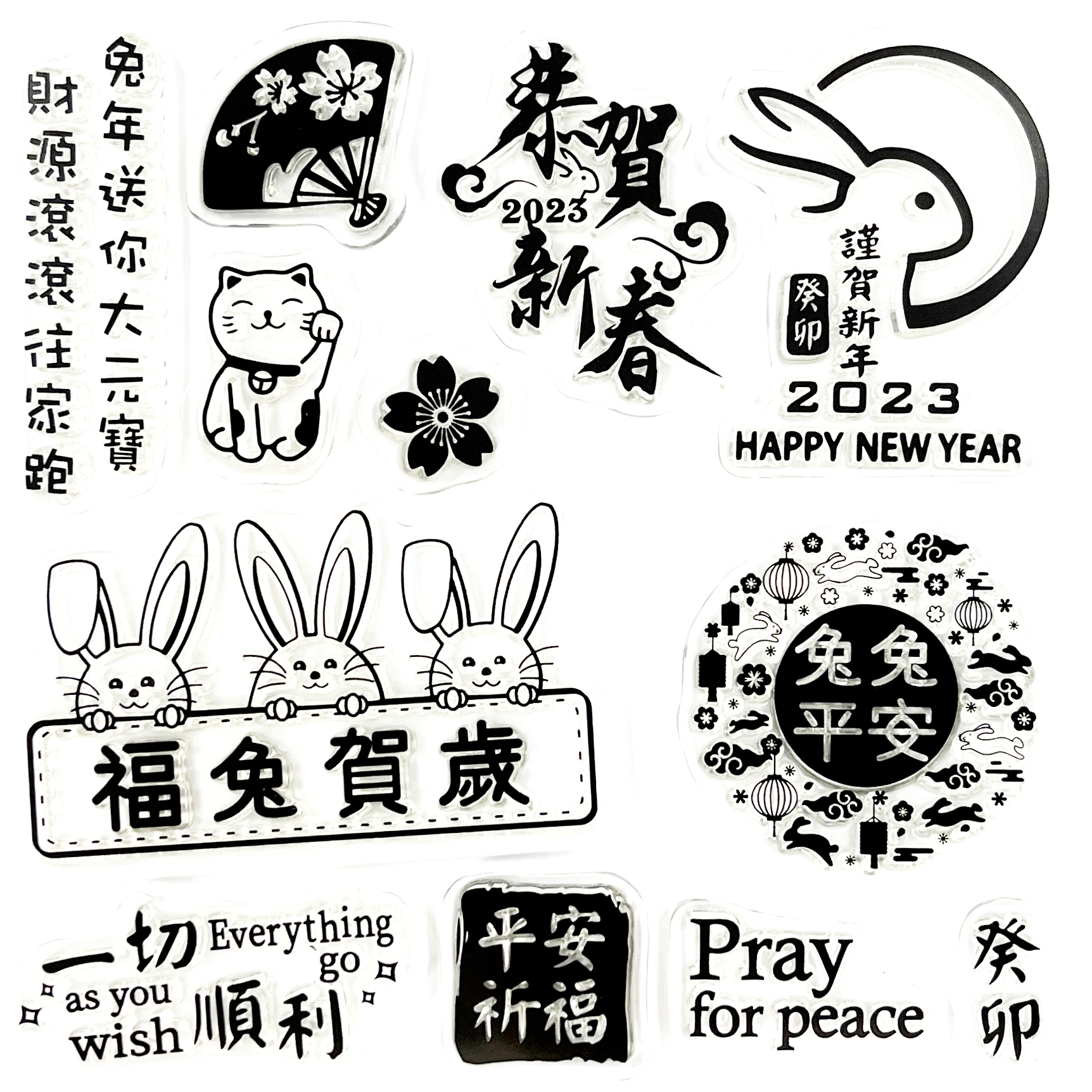 CSS37 水晶印章 | 2023兔年  (含水晶塊&印台)