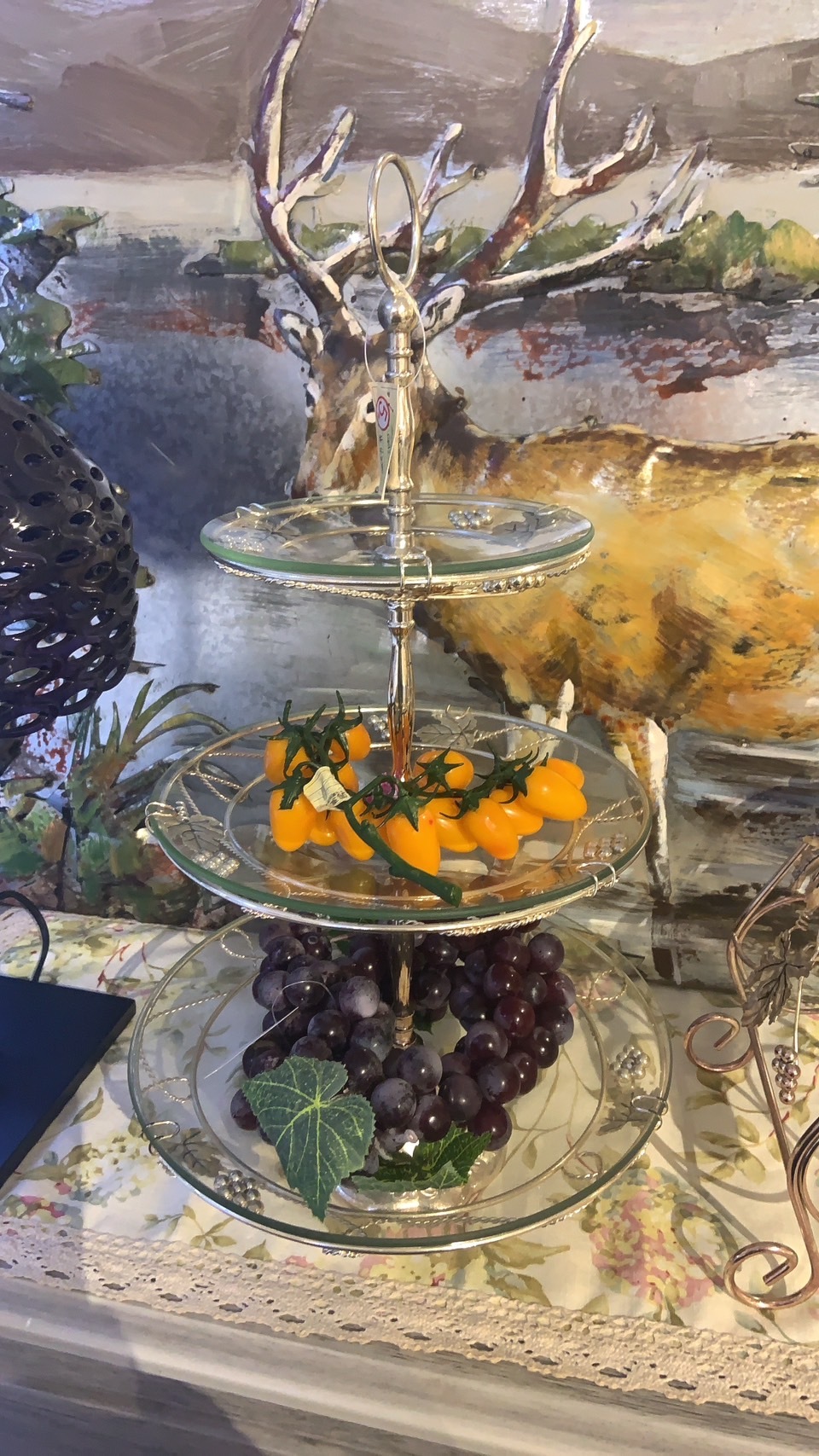 三層圓型玻璃水果盤