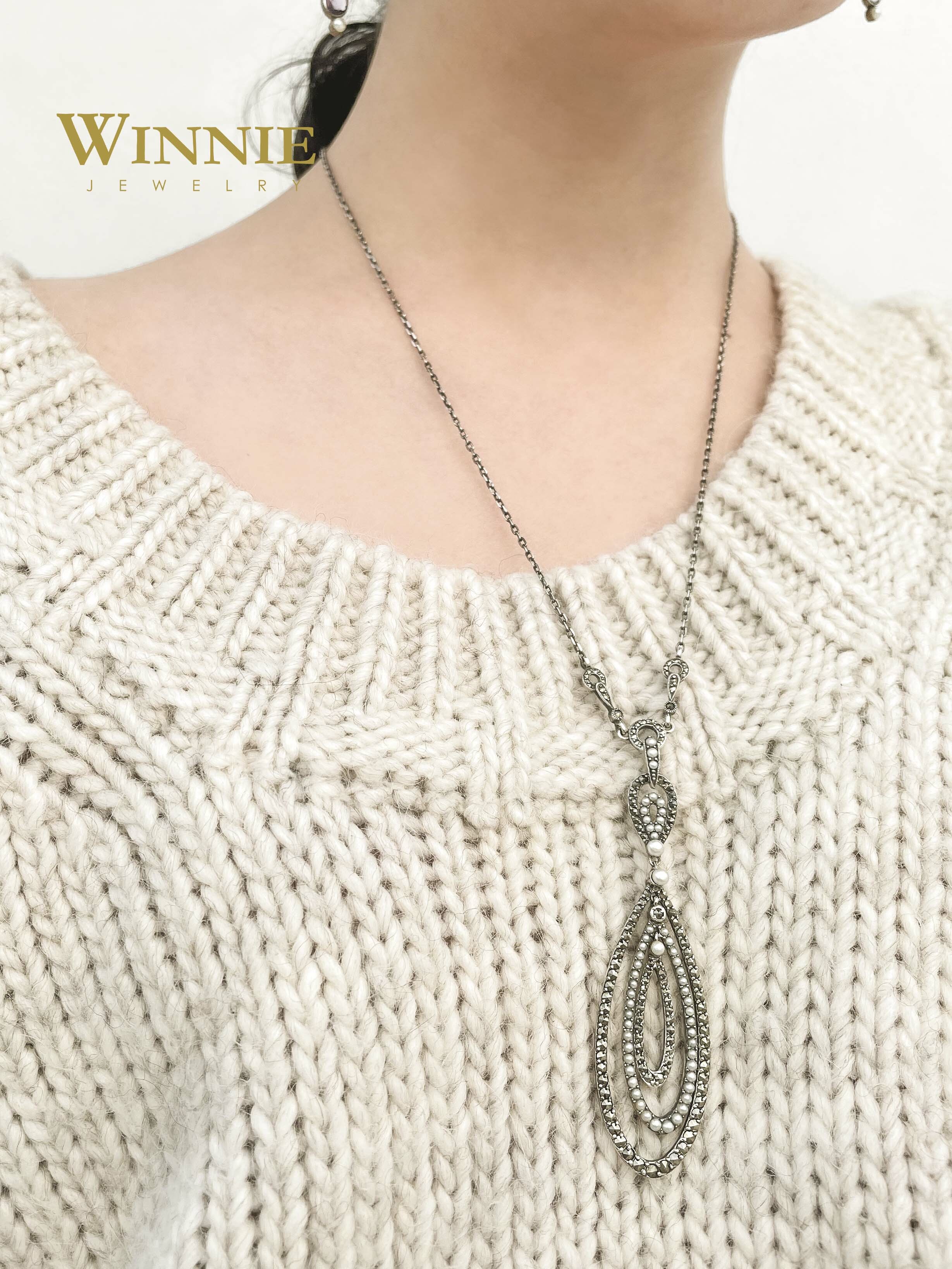 馬克賽迴圈垂墜項鍊