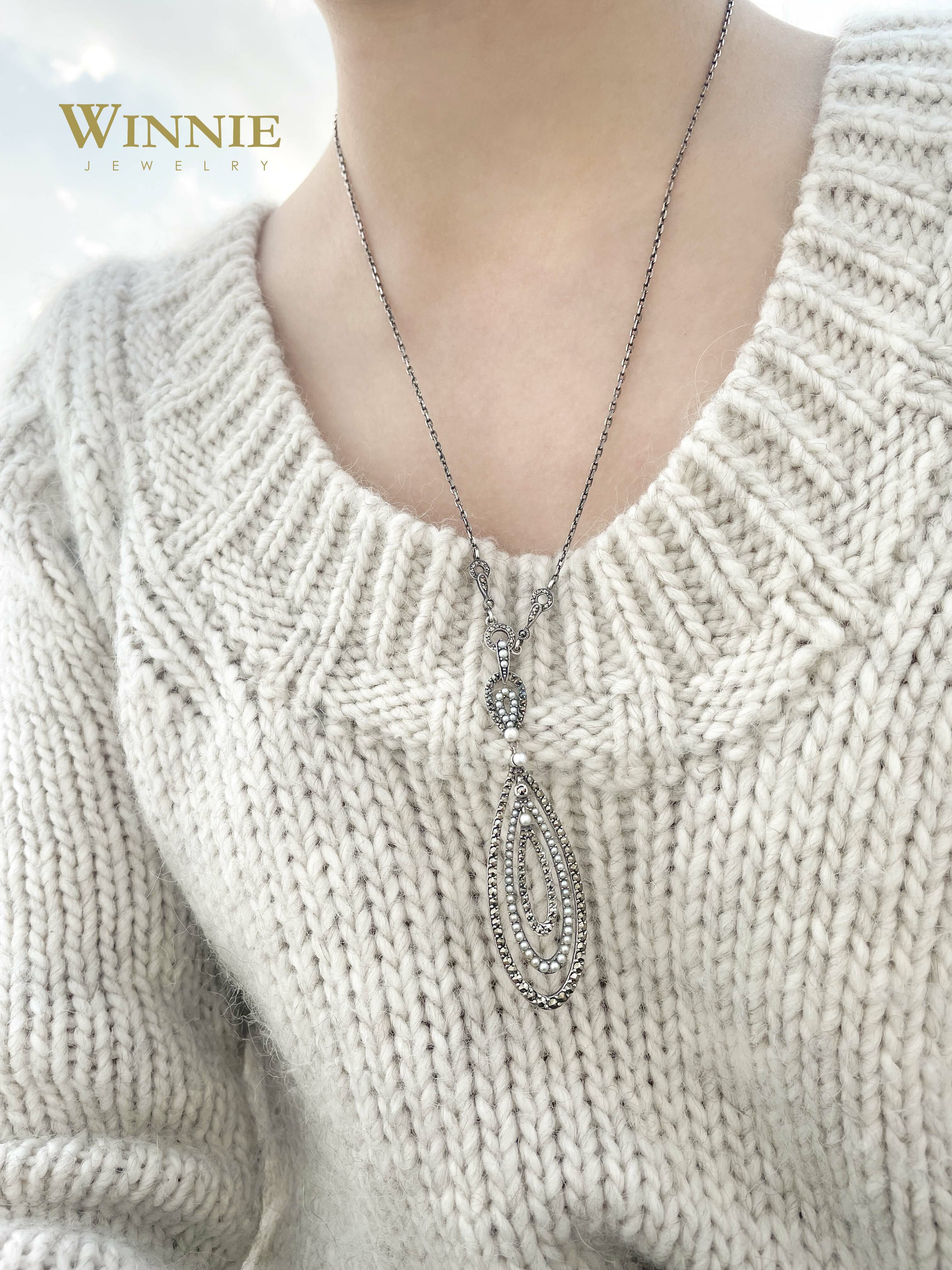 馬克賽迴圈垂墜項鍊