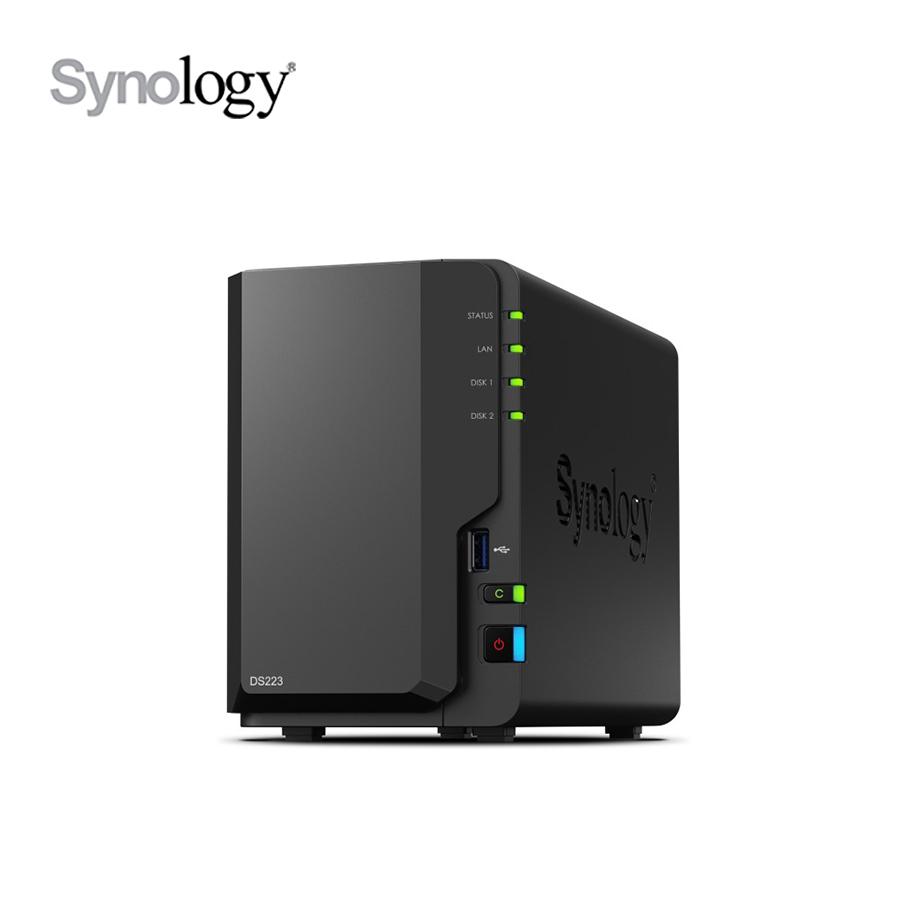 Synology 群暉 DS223 2Bay NAS 四核 2G D4 網路儲存伺服器 取代 DS218
