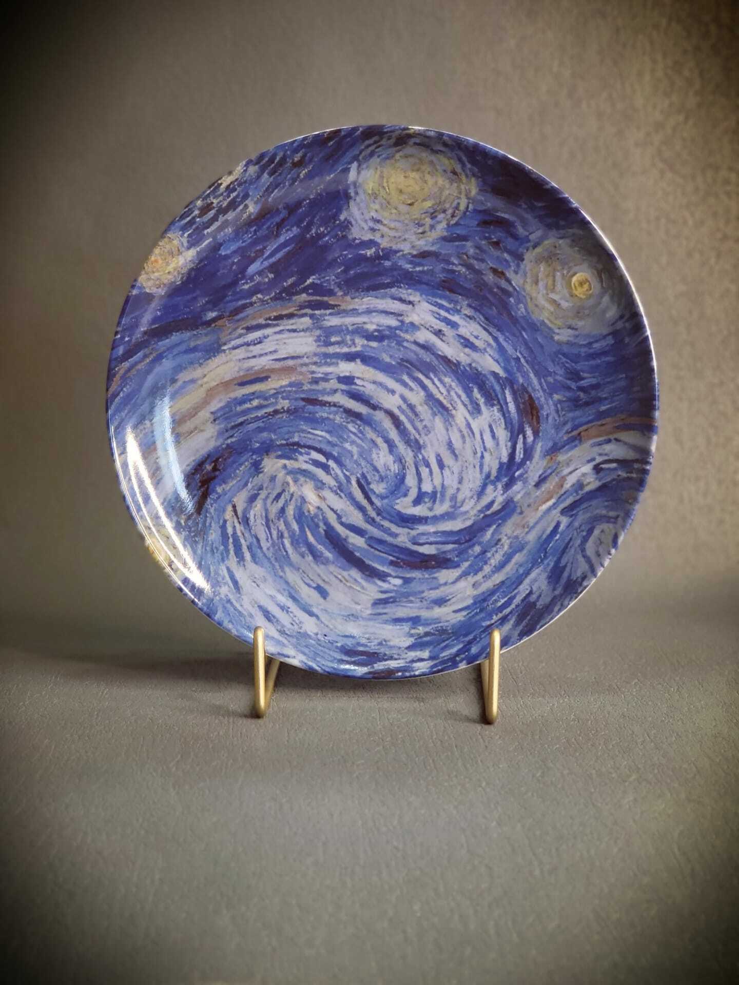STRAVELING MUZEUM van gogh - the starry night - plate set of 4