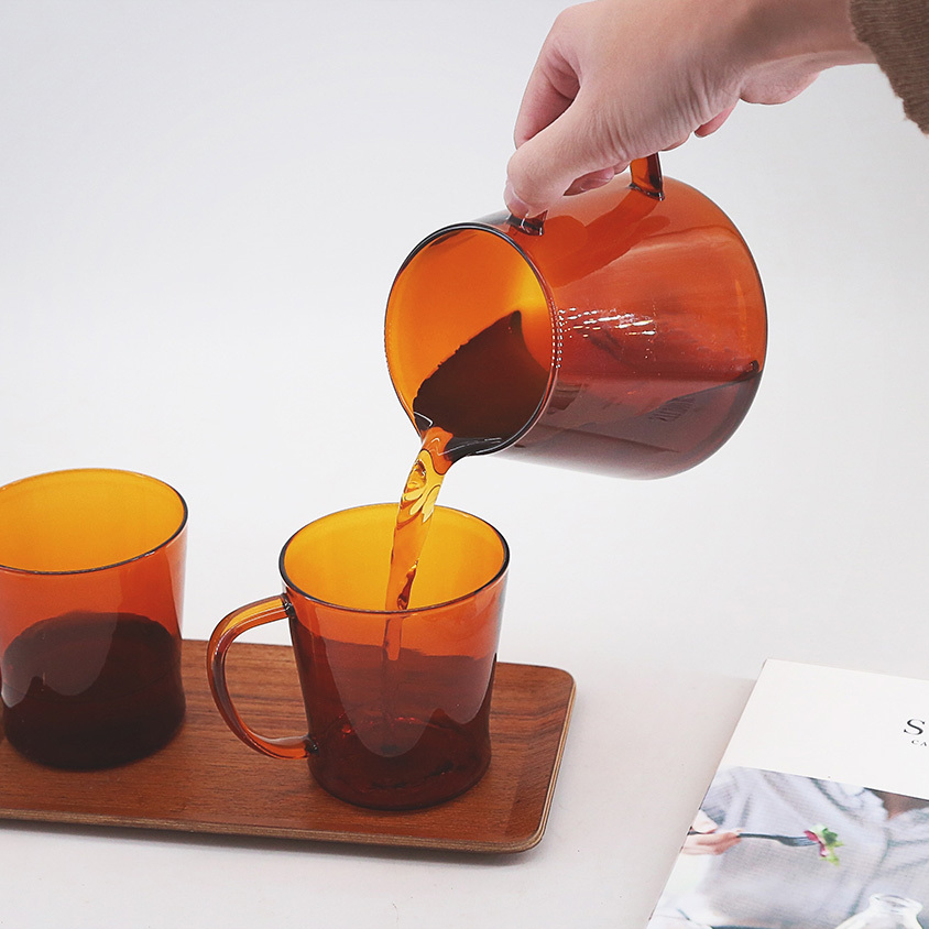 Earth 琥珀色玻璃杯 300ml（耐熱玻璃／掛耳包適用）