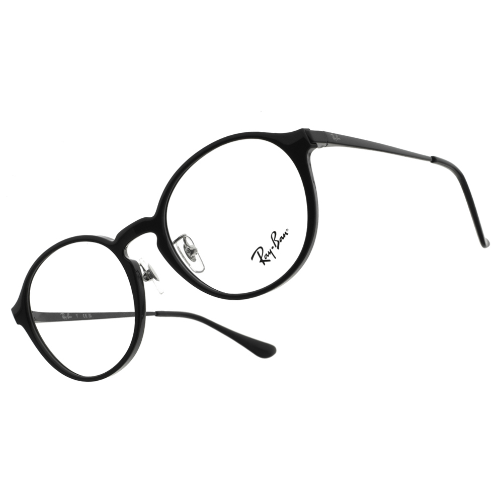 【RayBan】RB7178D 5725-51mm 復古圓框光學眼鏡♣