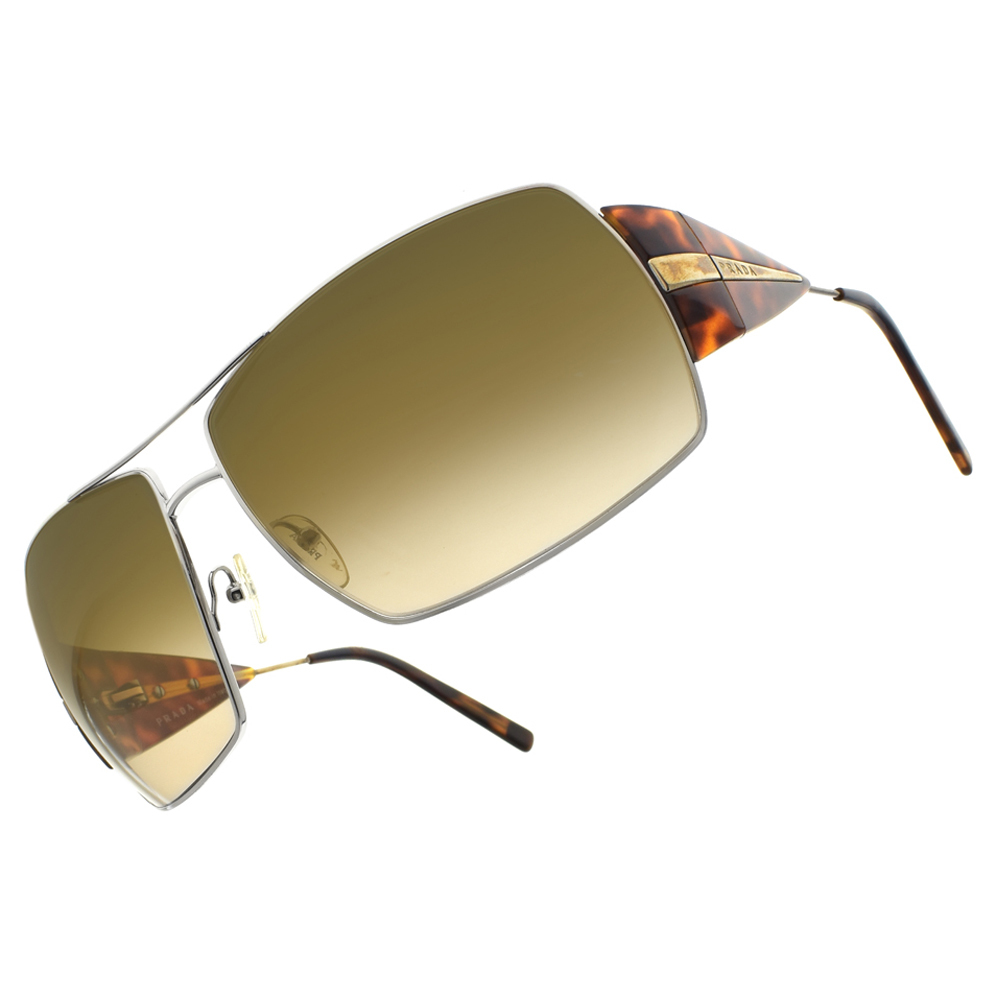 【PRADA】SPR68H 1BC6S1 復古三角大方框太陽眼鏡