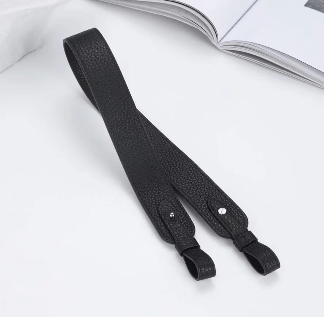 mini伊芙琳改造肩帶包包腋下頭層牛皮帶子替換包帶配件