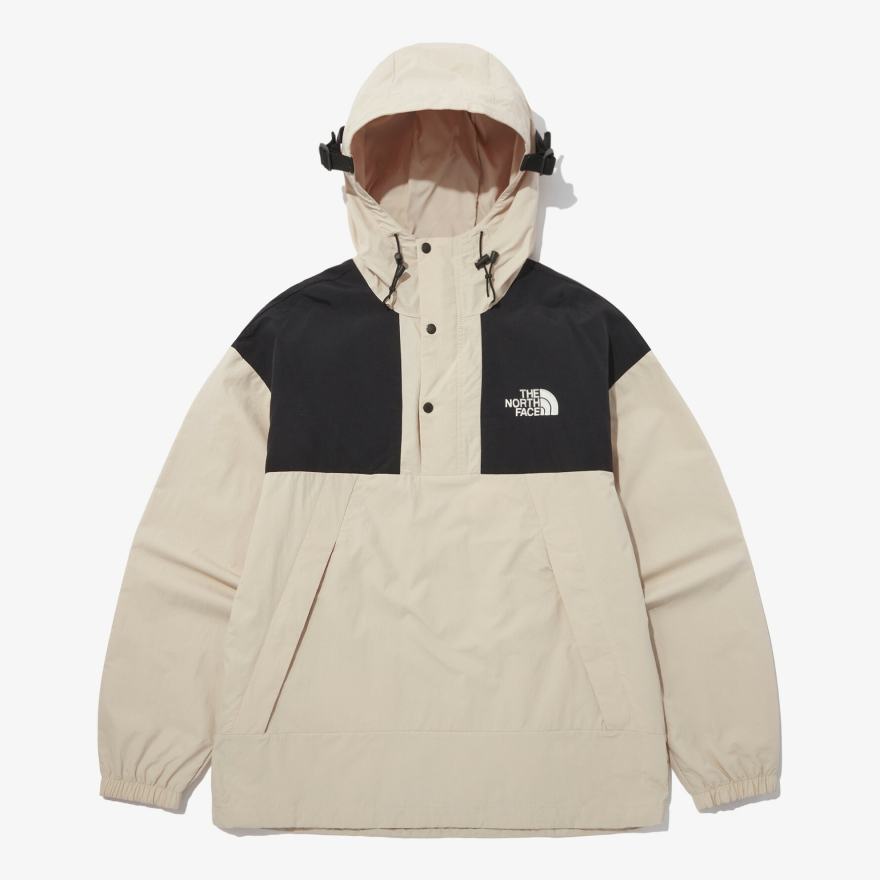 THE NORTH FACE HI MOUNTAIN 半拉鍊 連帽 衝鋒衣 外套 米 NA3BP02A