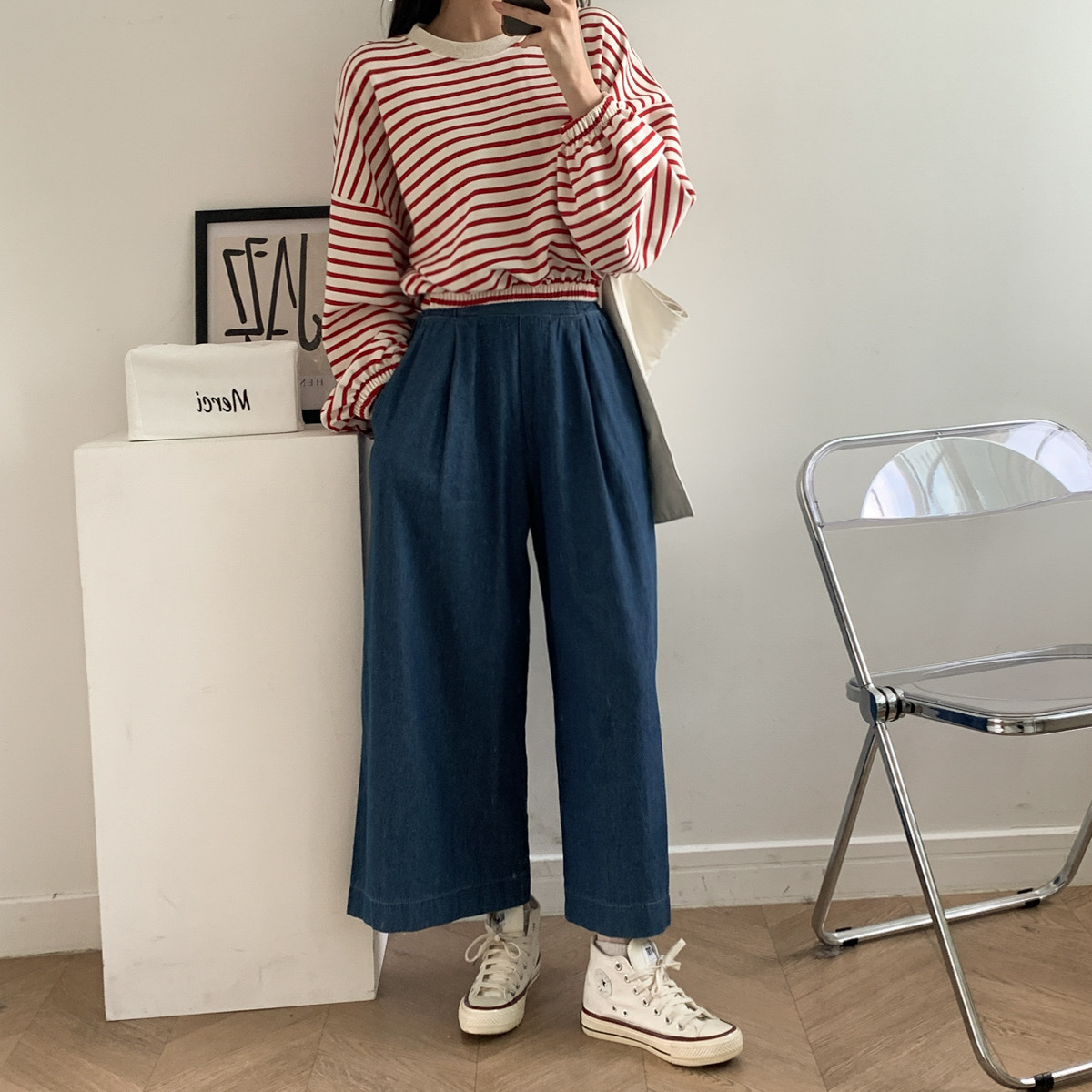 悠閑包腩有袋褲裙(33482)