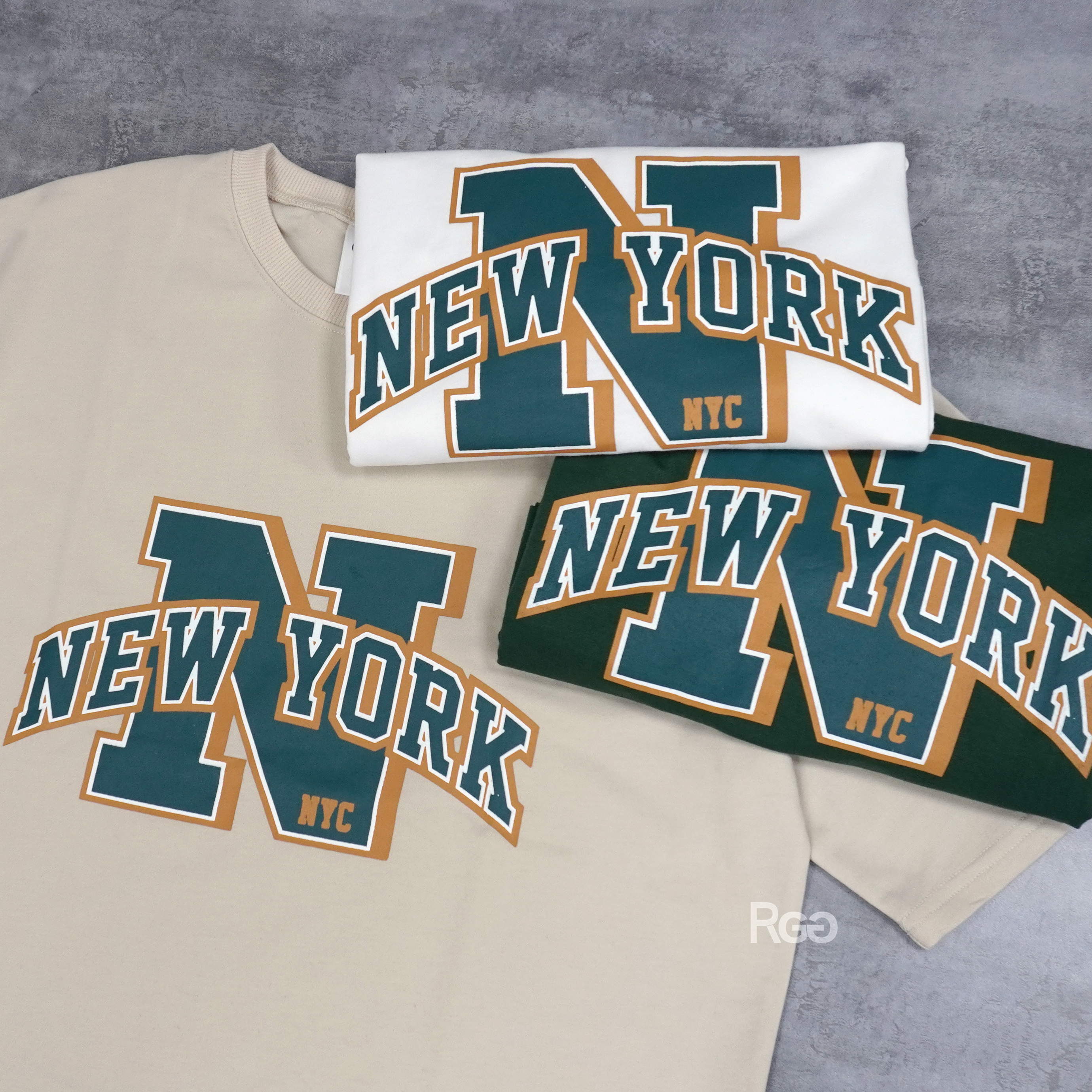 #80236 韓版 New York 文字短T