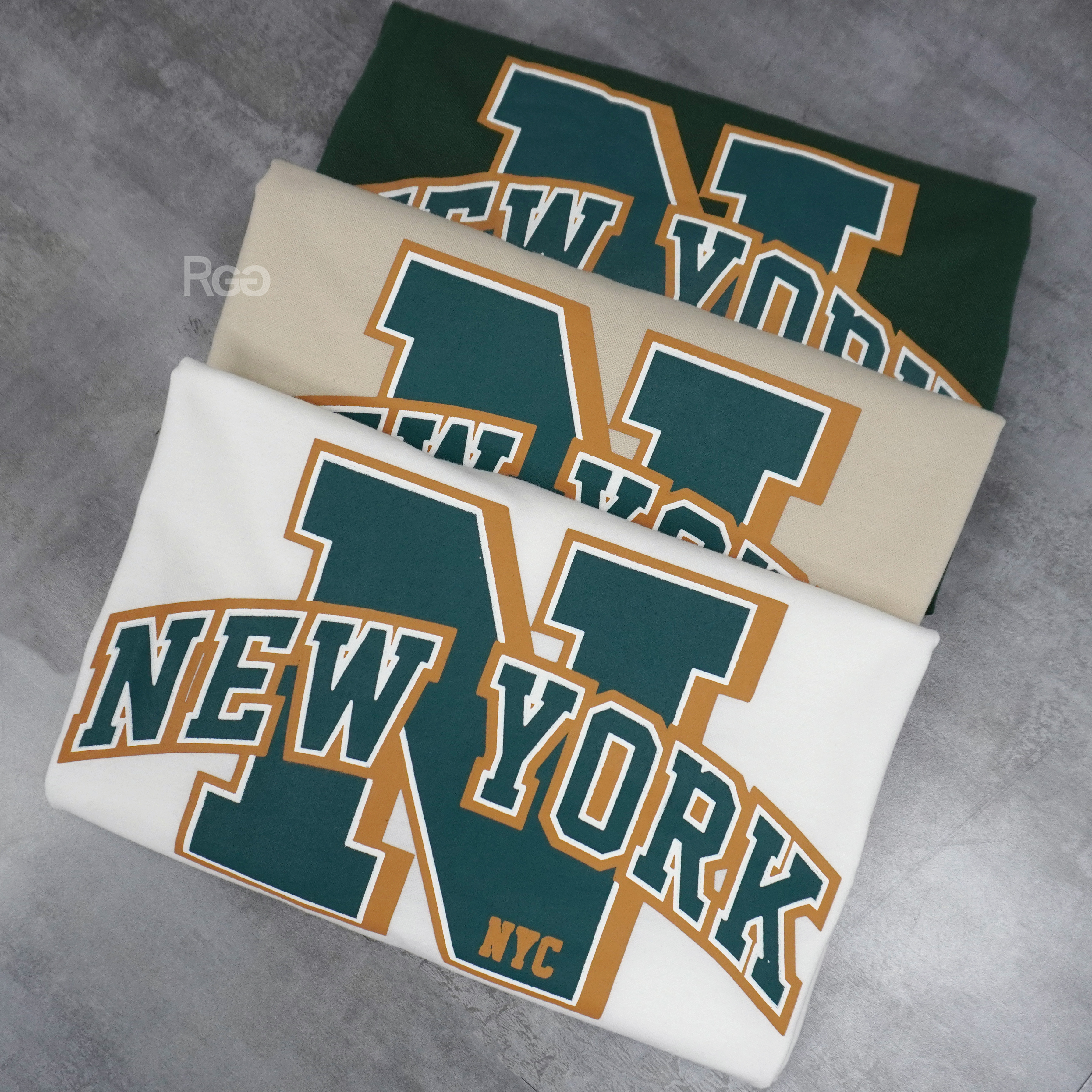 #80236 韓版 New York 文字短T