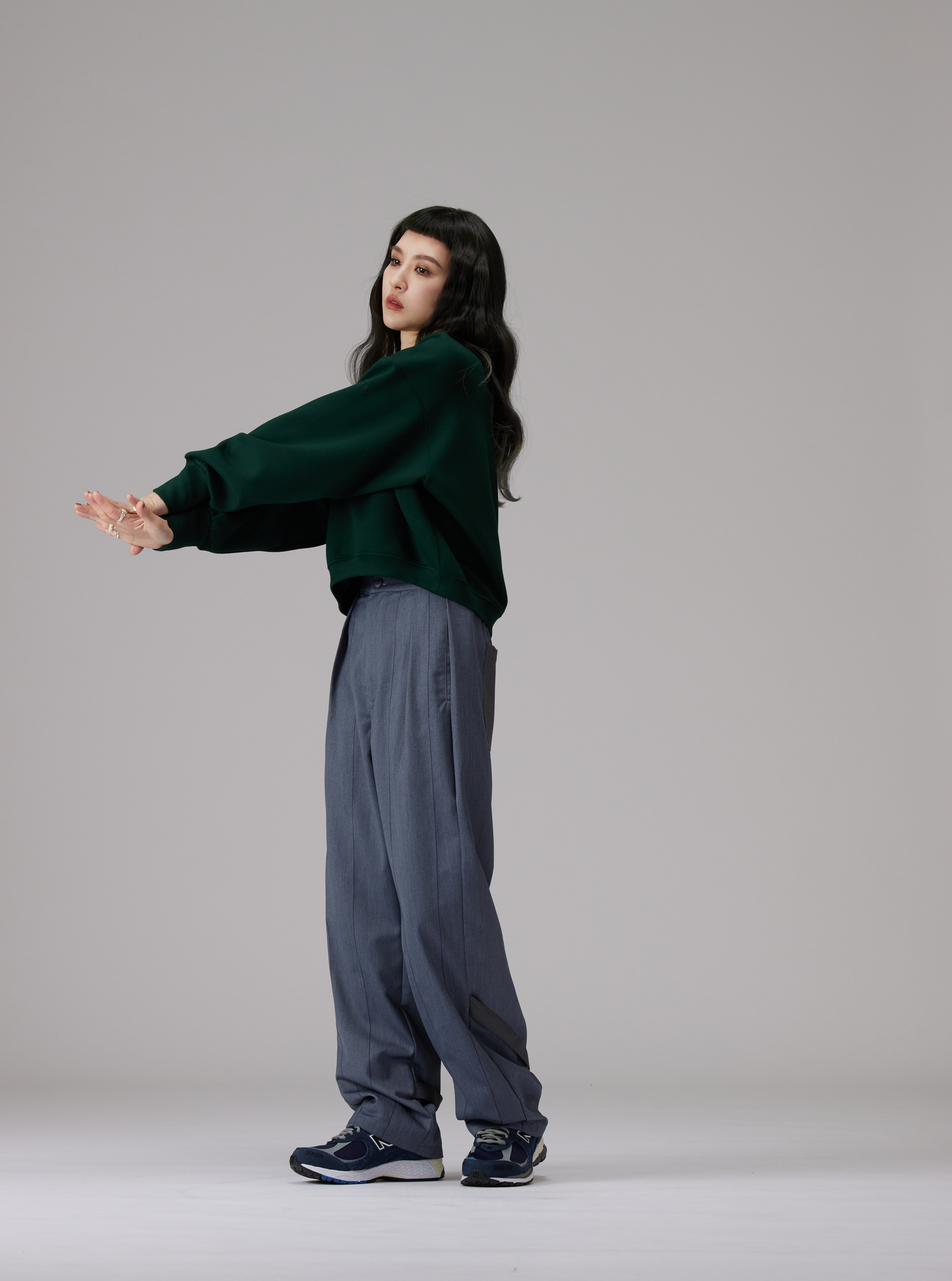 Embroidered-flower Top | Green