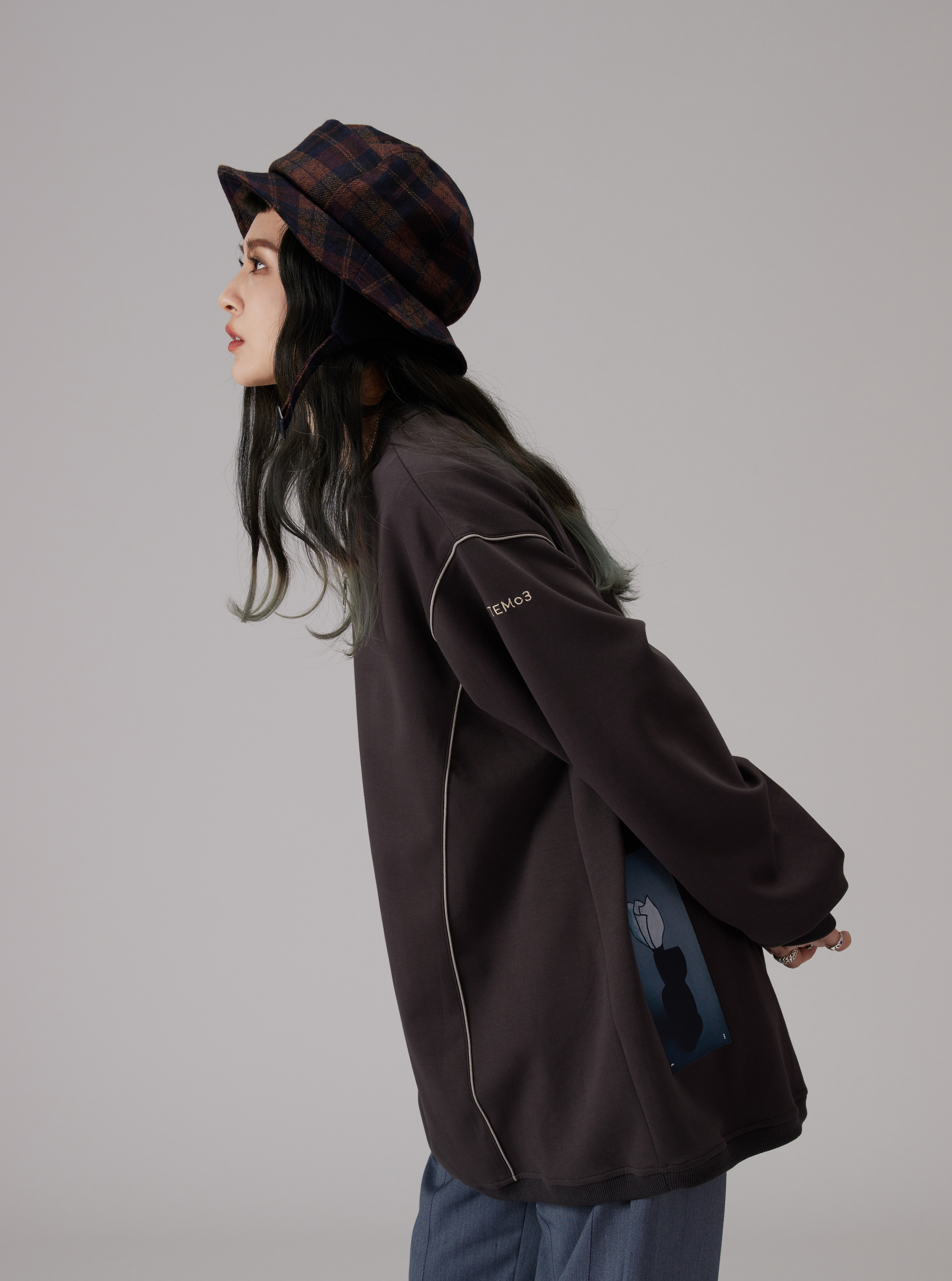 Graphic-Printed Crewneck Sweatshirt | Brown