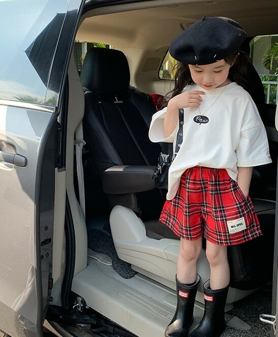 現貨 110cm 經典紅格子短褲