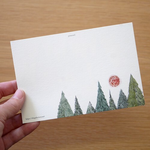 天鵝貓 插畫明信片｜日本 4legs