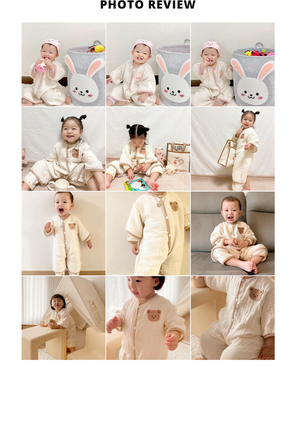 (現貨) DTD 3層紗7分袖連體睡袋