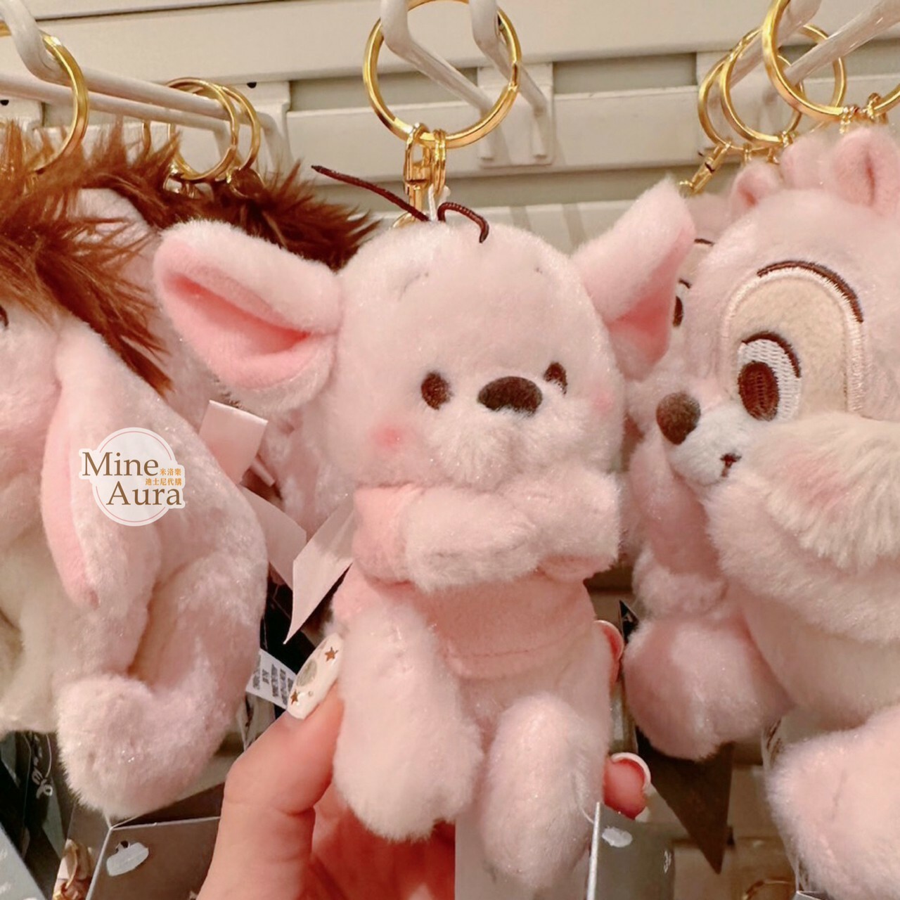 (現貨) 櫻花物語系列 櫻花粉 小荳 Roo 絨毛 鑰匙圈 吊飾 小熊維尼 Winnie the Pooh -香港迪士尼樂園