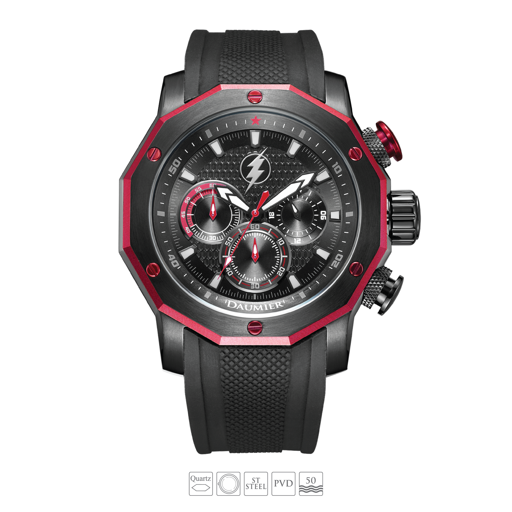 DAUMIER ELITE 閃電俠 正義聯盟 防水 聯名 石英錶