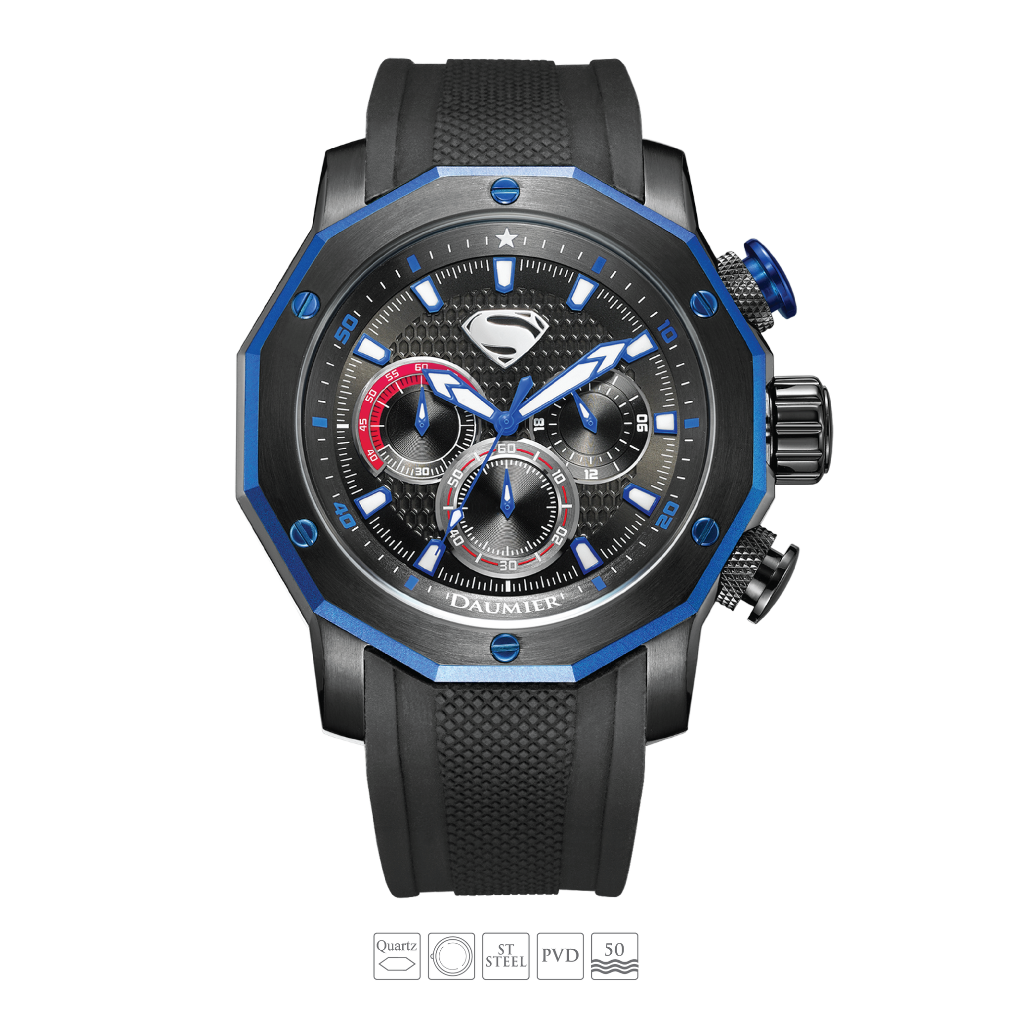 DAUMIER ELITE 超人 正義聯盟 防水 聯名 石英錶
